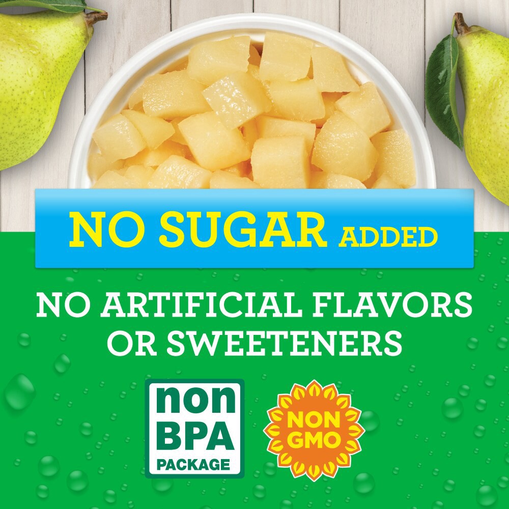 slide 5 of 6, Kroger No Sugar Added Died Pears 4 Count, 15.2 oz