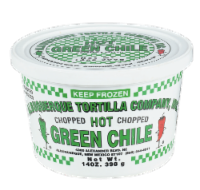 slide 1 of 1, Albuquerque Tortilla Hot Green Chile, 14 oz