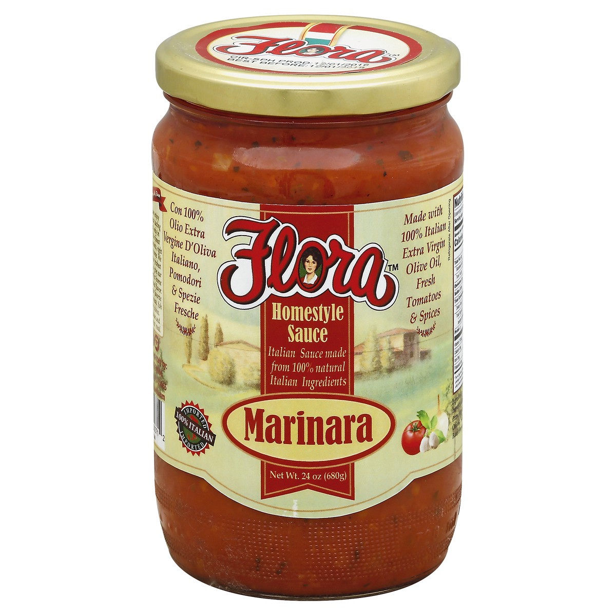 slide 3 of 3, Flora Marinara Sauce 24 oz, 24 oz