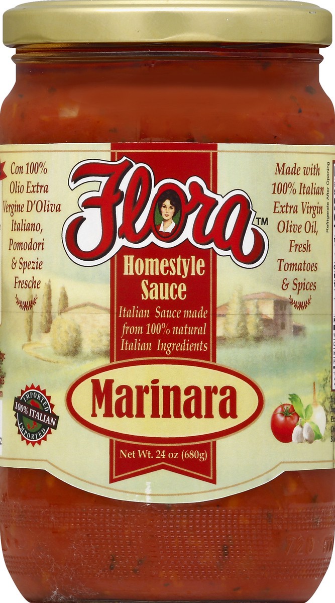 slide 1 of 3, Flora Marinara Sauce 24 oz, 24 oz