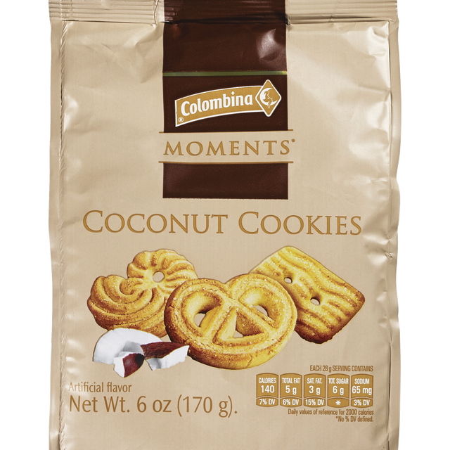 slide 1 of 1, Moment Colombina Coconut Cookies 12/6 Oz, 6 oz