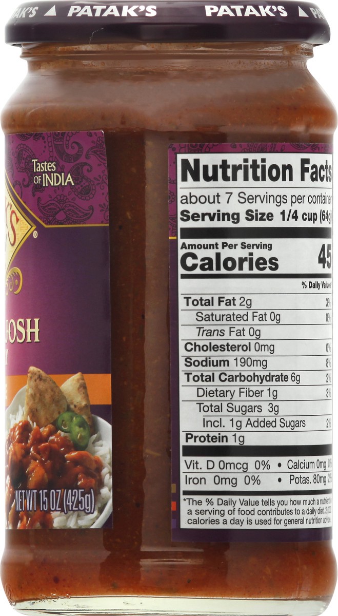 slide 10 of 13, Patak's Medium Rogan Josh Simmer Sauce 15 oz, 15 oz