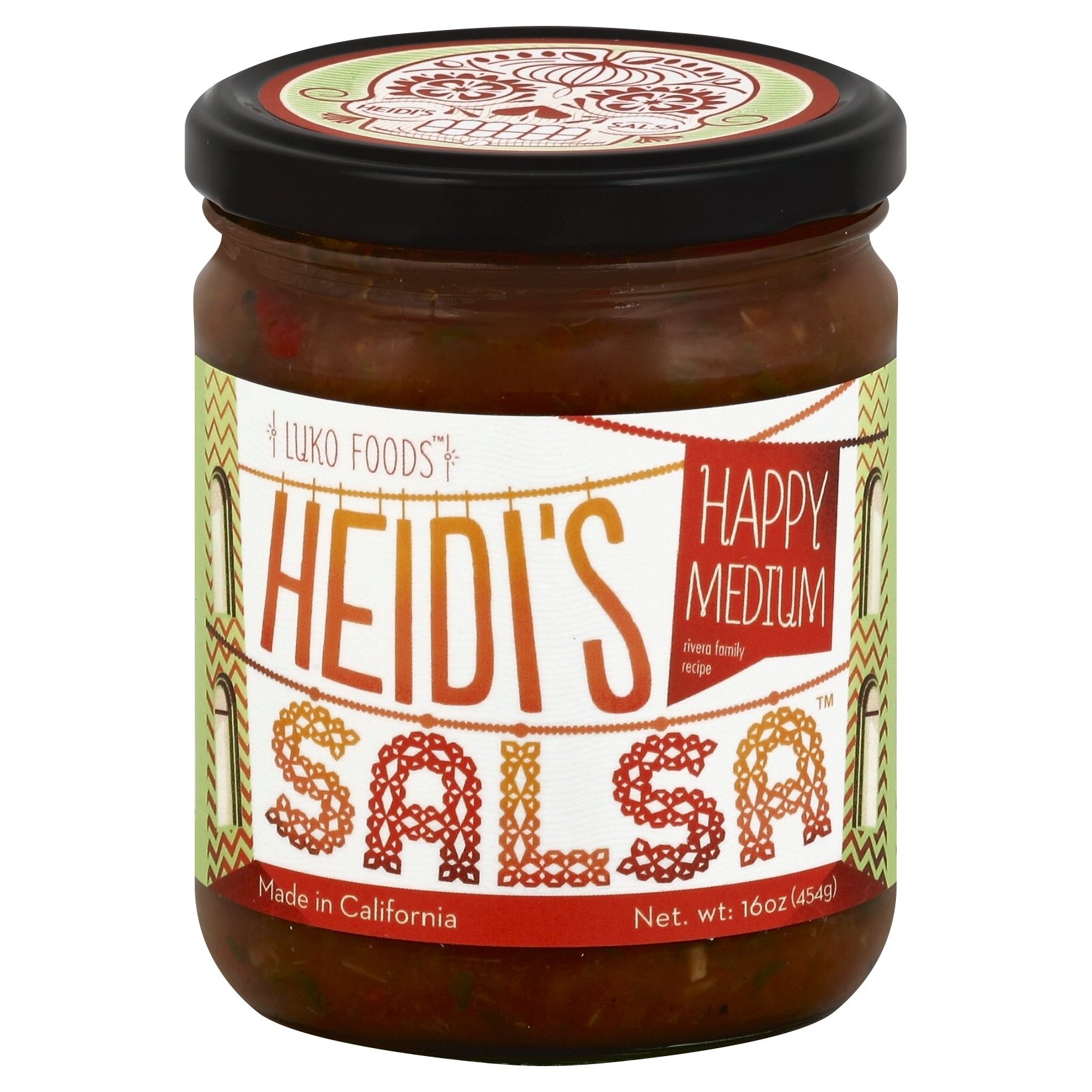 slide 1 of 1, Heidi's Happy Medium Salsa, 16 oz