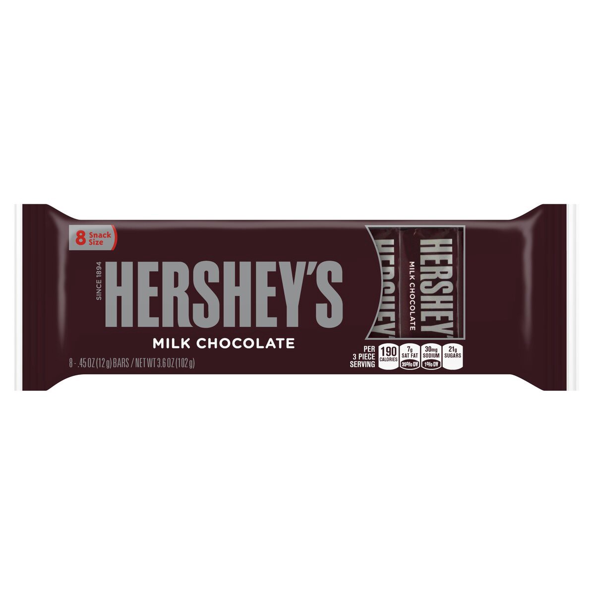 slide 1 of 5, Hershey's Chocolate Bar, 8 ct