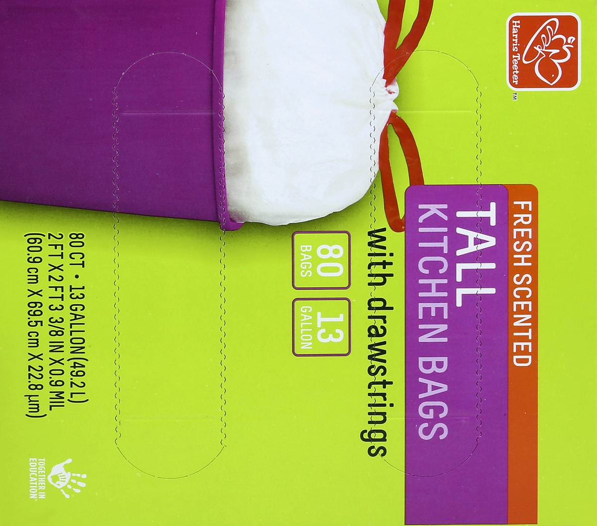 slide 2 of 5, Harris Teeter Ds Tall Kitchn Frsh Sct Bag, 80 ct