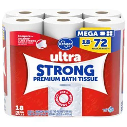 Kroger Ultra Strong Premium Bath Tissue Mega Rolls