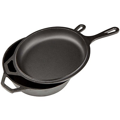 slide 1 of 1, Cocinaware Combo Cooker Cast Iron, 3.2 qt