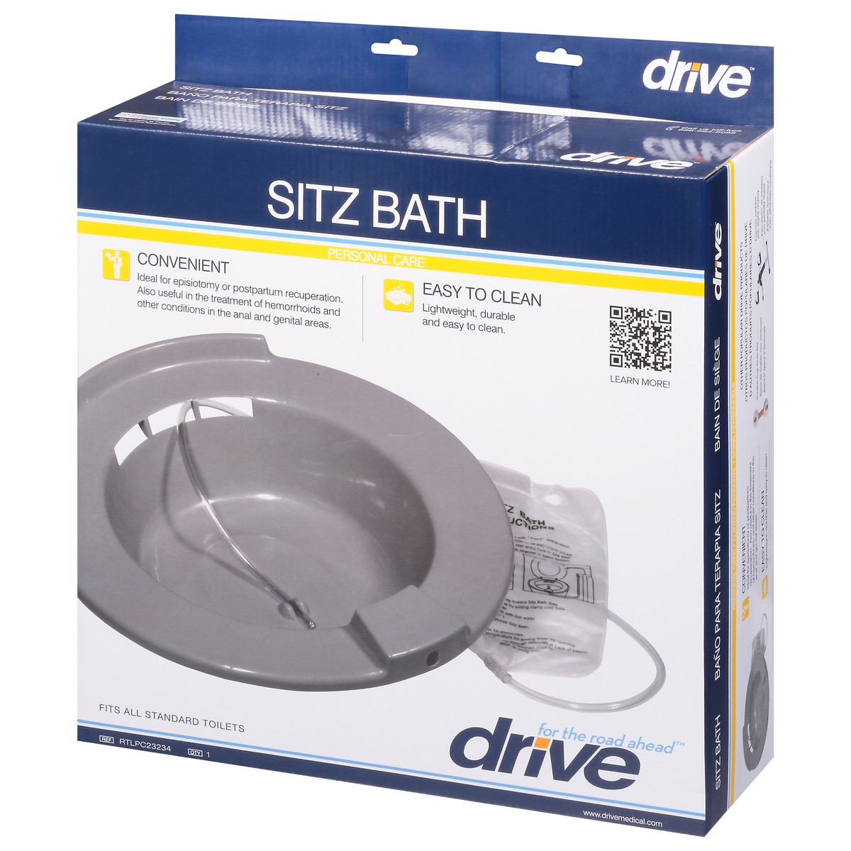 slide 3 of 9, Drive Personal Care Sitz Bath 1 1 ea, 1 ct