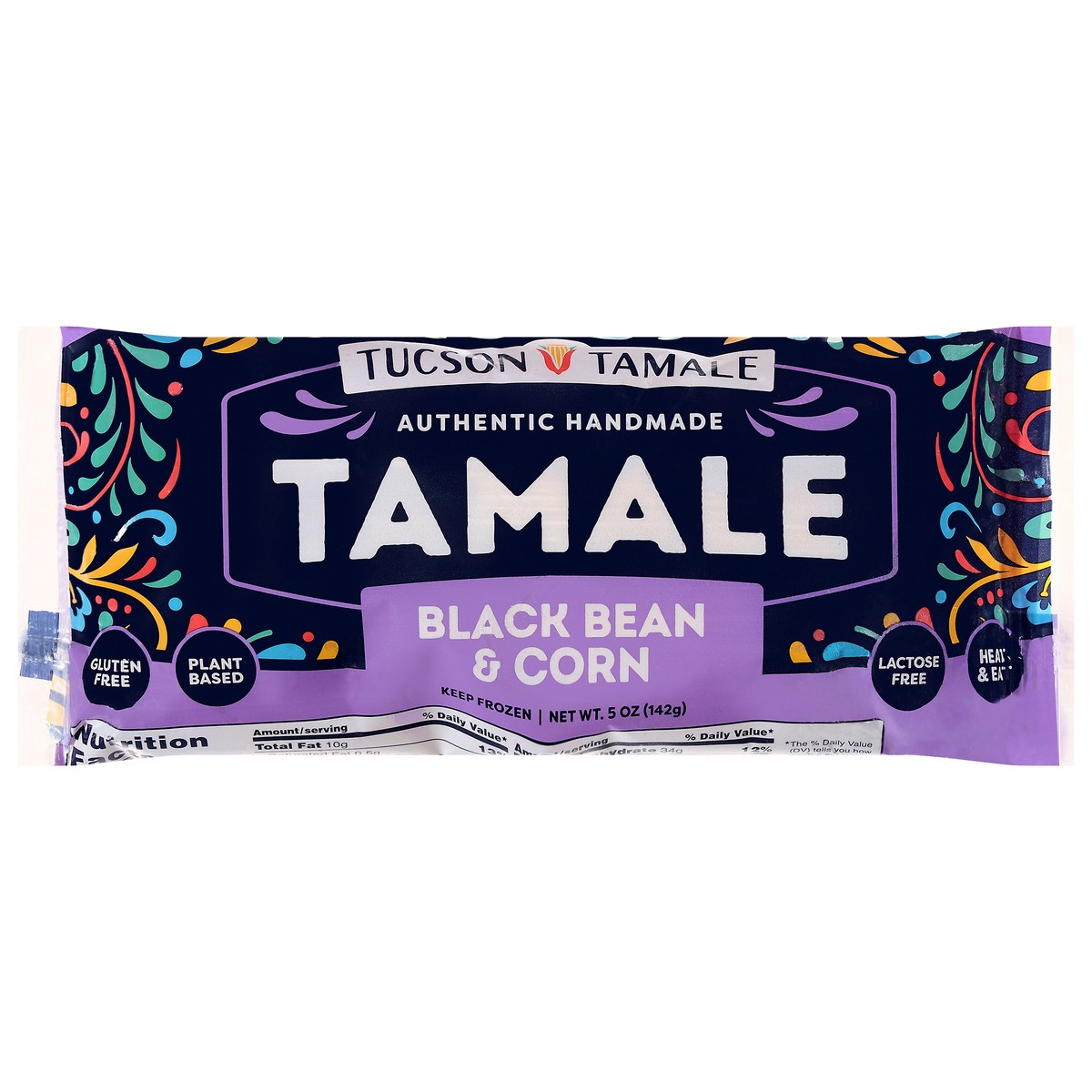 slide 1 of 11, Tuscon Tamale Gluten Free Plant Based Lactose Free Black Bean & Corn Tamale 5 oz, 5 oz