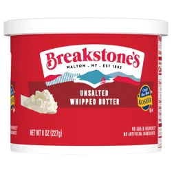 Breakstone's Unsalted Whipped Butter 8 oz. Tub