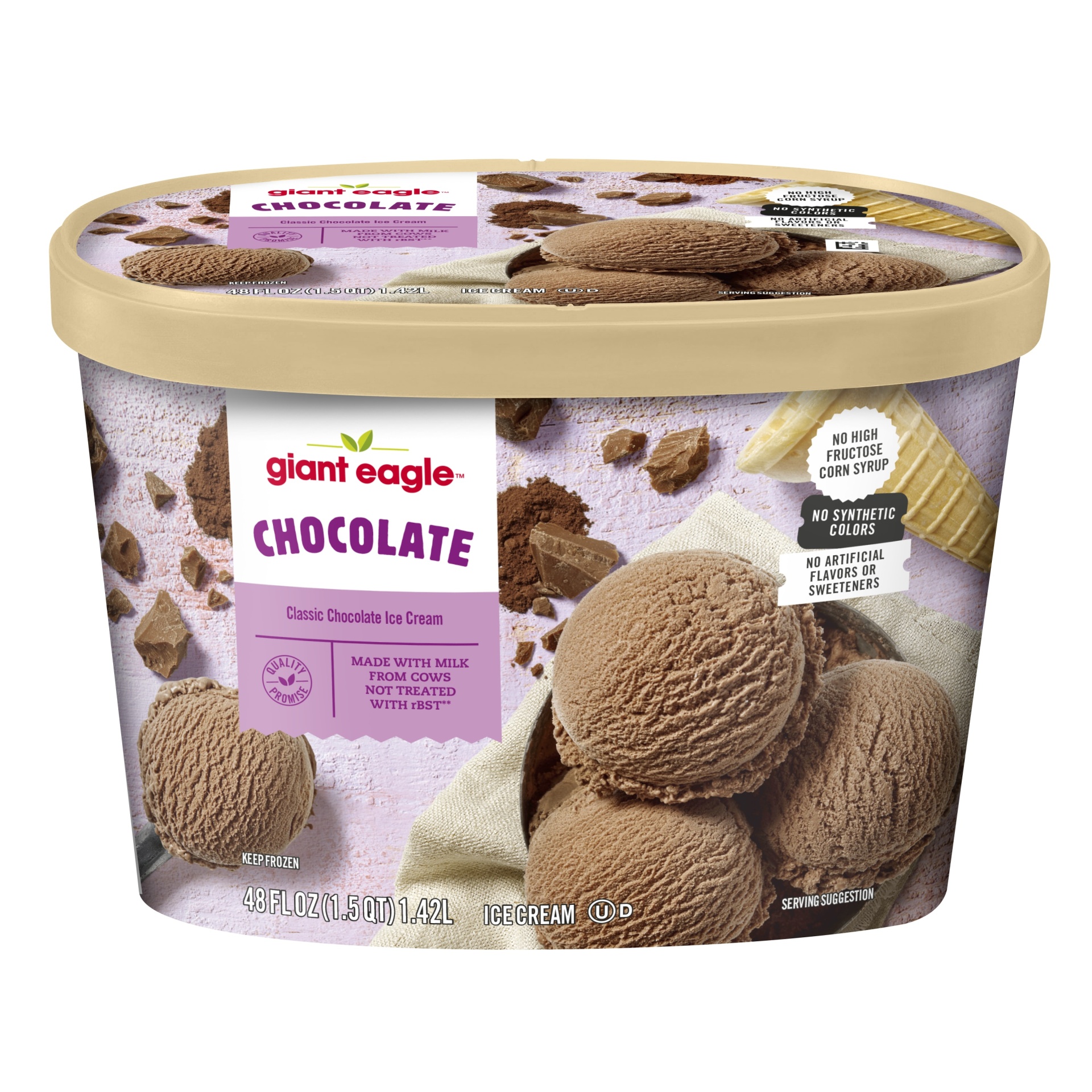 slide 1 of 1, Giant Eagle Chocolate Ice Cream, 48 oz