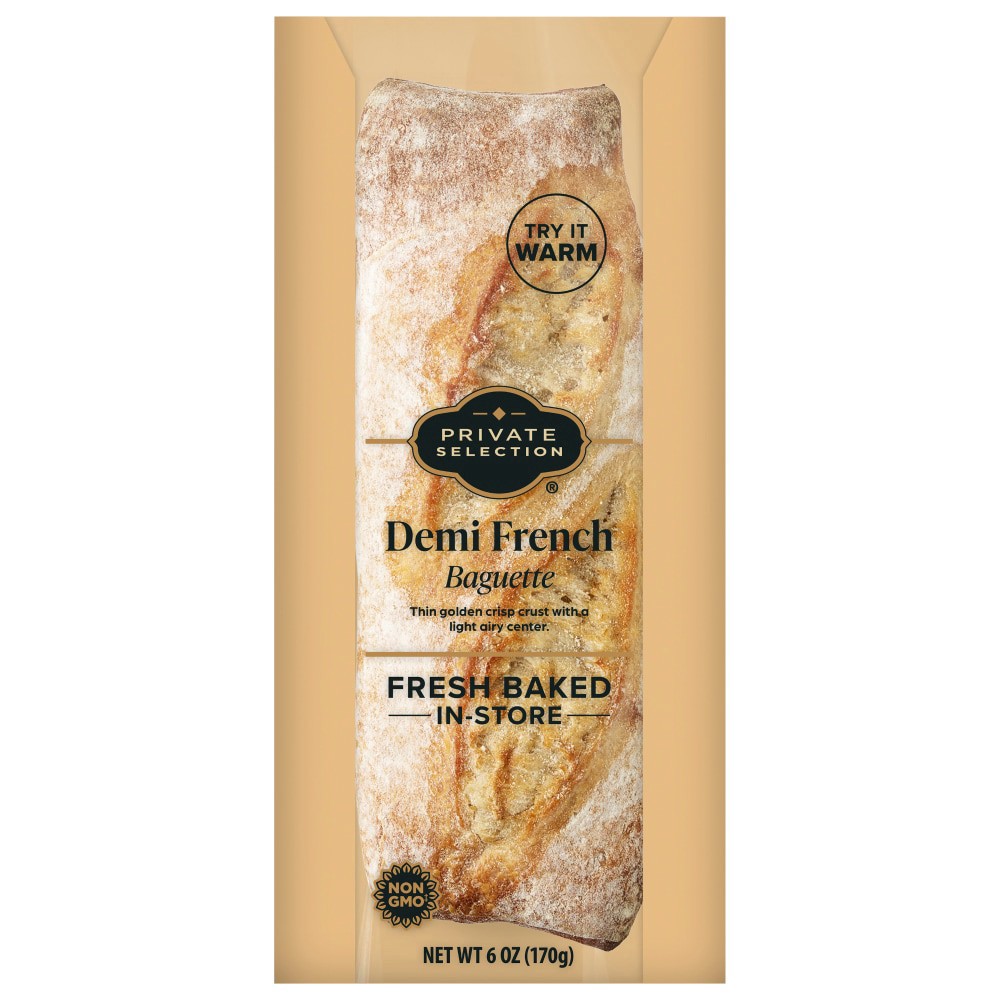 slide 2 of 2, Private Selection French Demi Baguette Artisan Bread, 6 oz