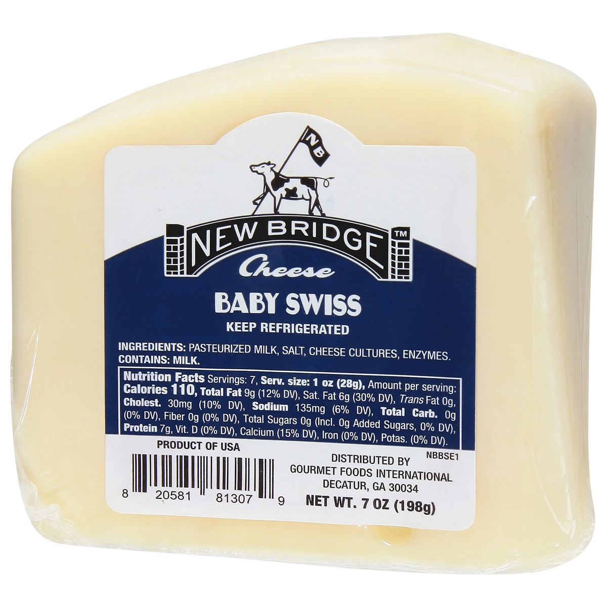 slide 3 of 11, New Bridge Cheese, 7 oz