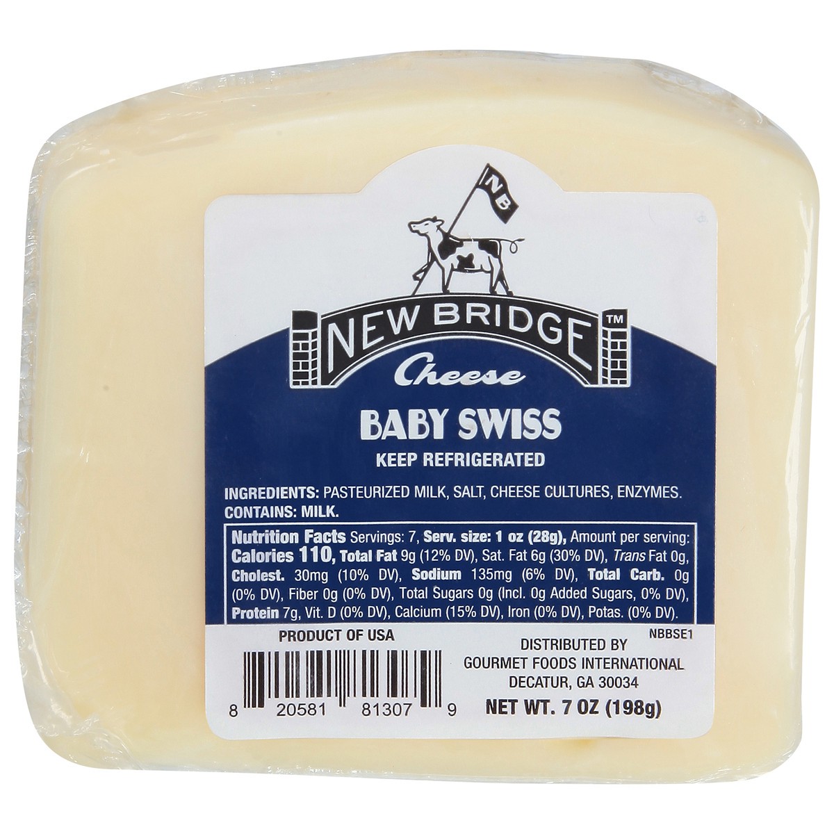 slide 11 of 11, New Bridge Cheese, 7 oz