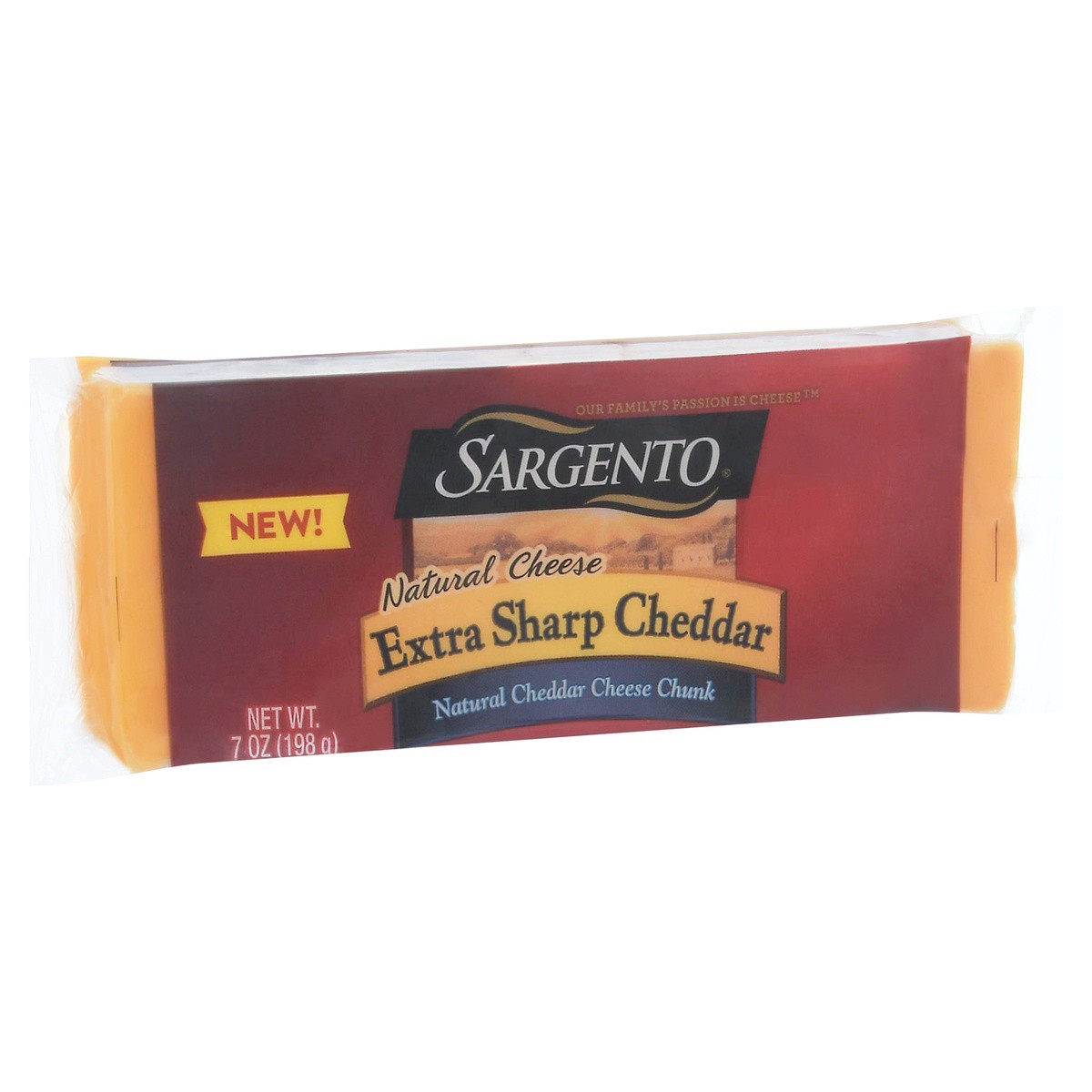 slide 1 of 9, Sargento Block Extra Sharp Cheddar Natural Cheese, 7 oz., 7 oz
