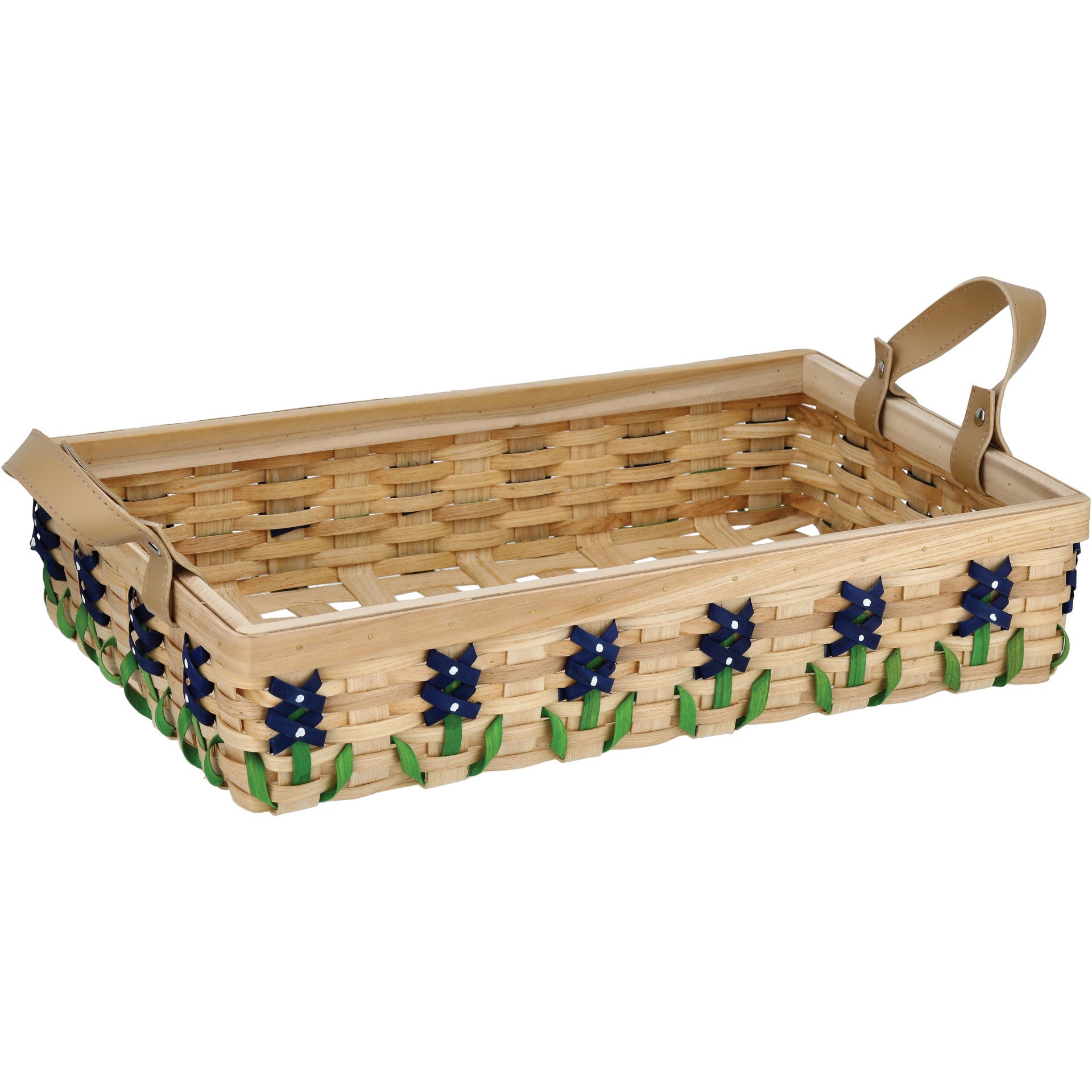 slide 1 of 1, Destination Holiday Bluebonnet Woodchip Basket, 17.71ftft x 11.81ftft x 3.5 in