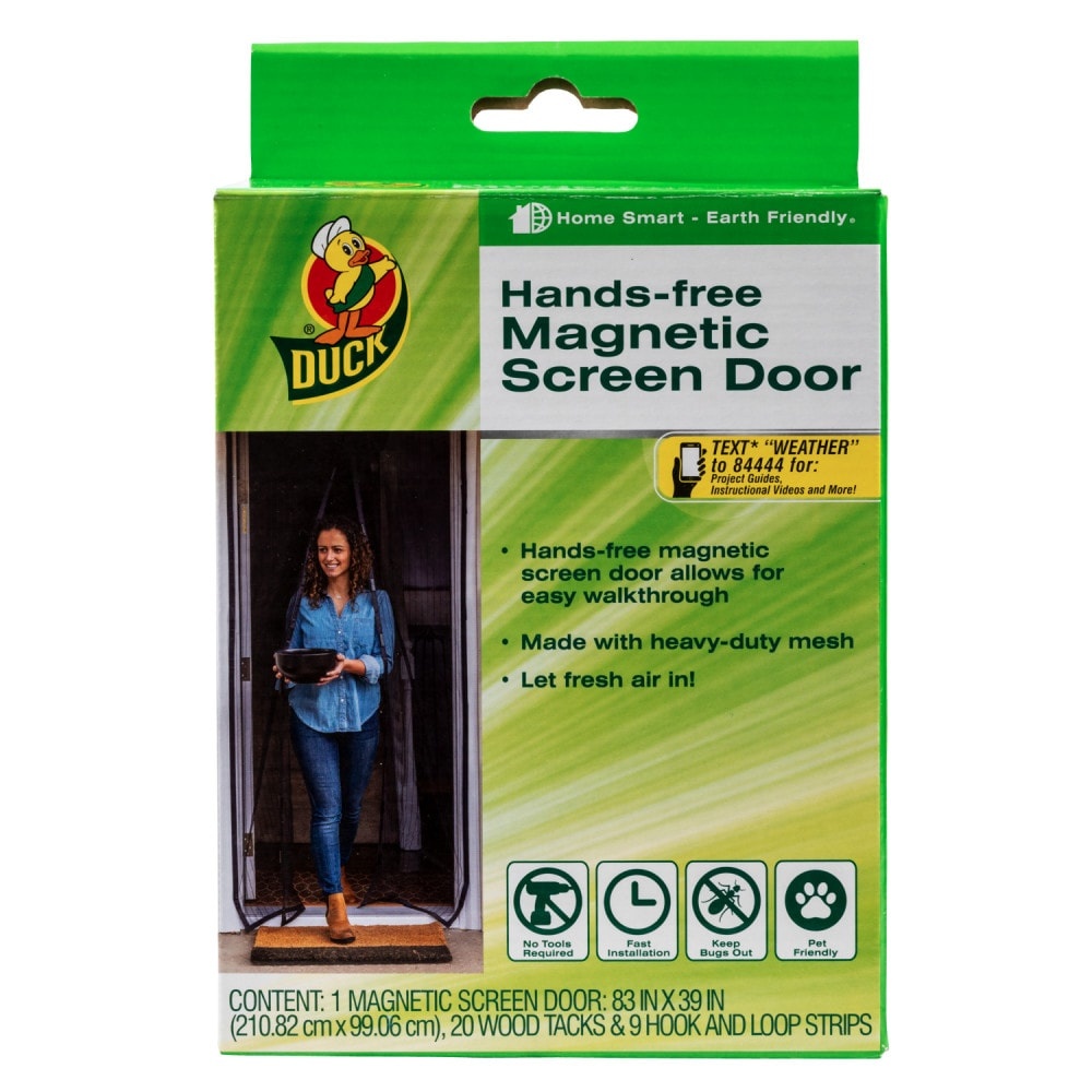 slide 1 of 1, Duck Hands-Free Magnetic Screen Door, 83 x 39 in