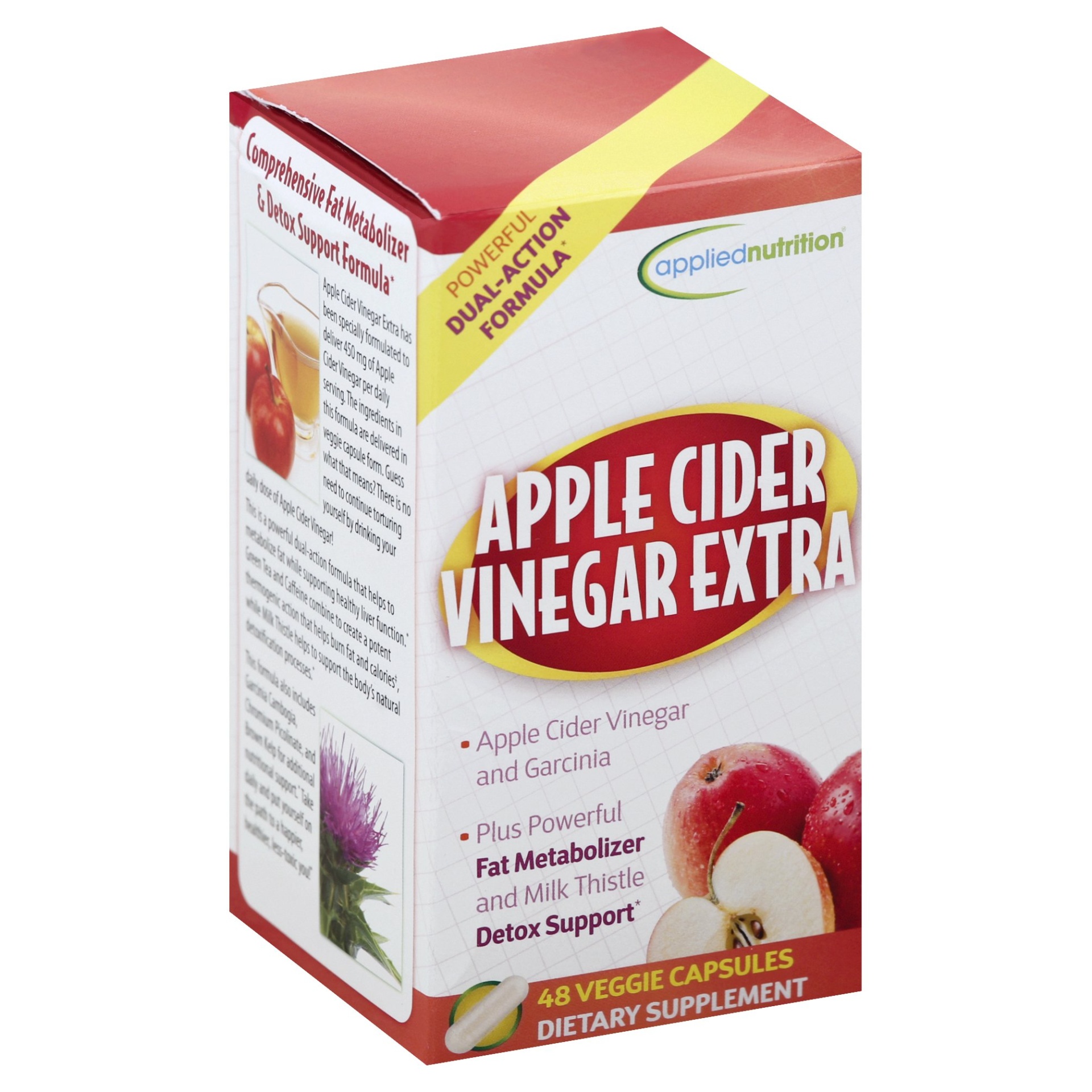 slide 1 of 1, Applied Nutrition Apple Cider Vinegar Extra, 48 ct