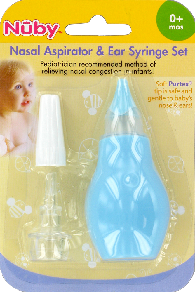 slide 1 of 1, Nuby Nasal Aspirator & Ear Syringe Set, 1 ct