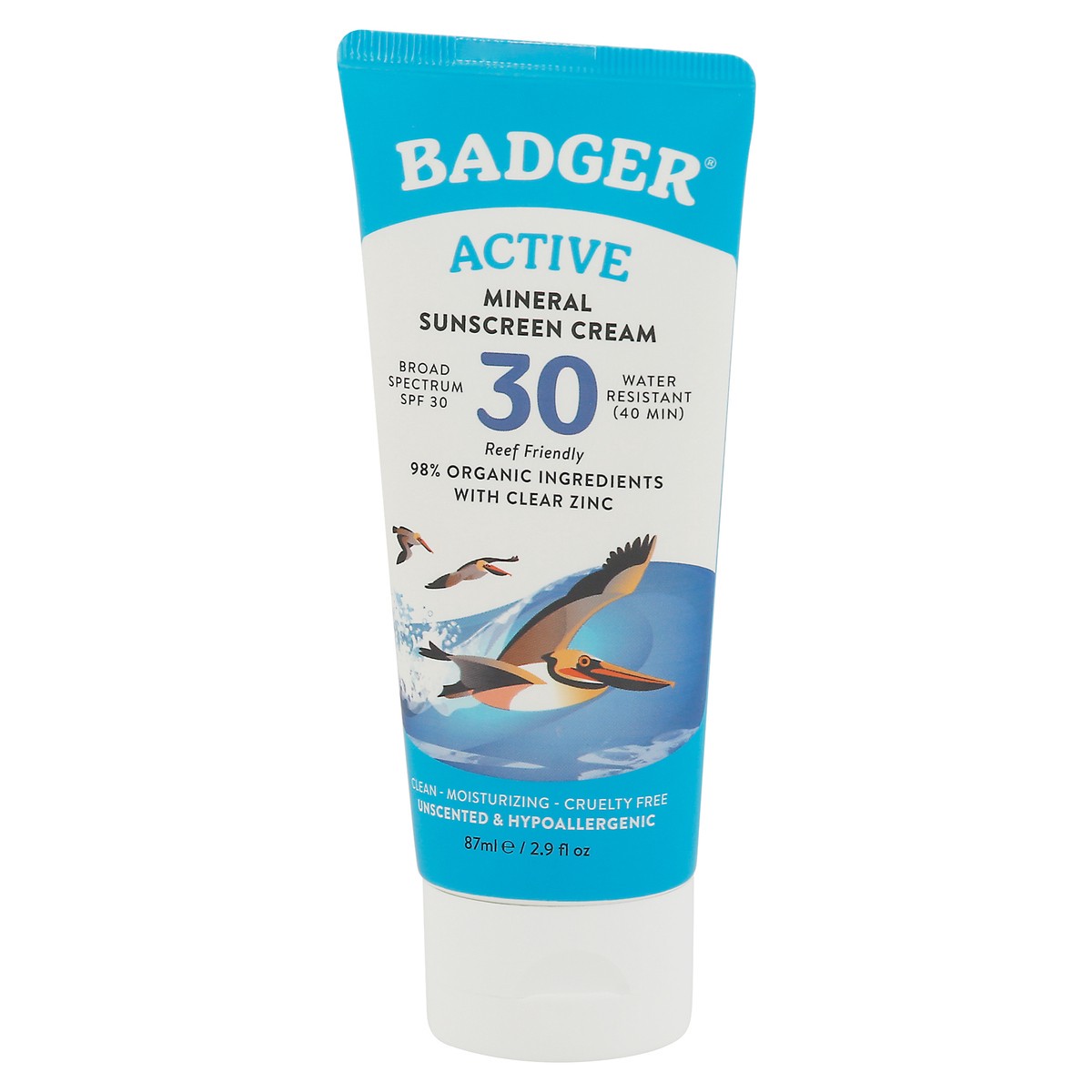 slide 3 of 9, Badger Spf 30 Active Mineral Sunscreen, 2.9 oz