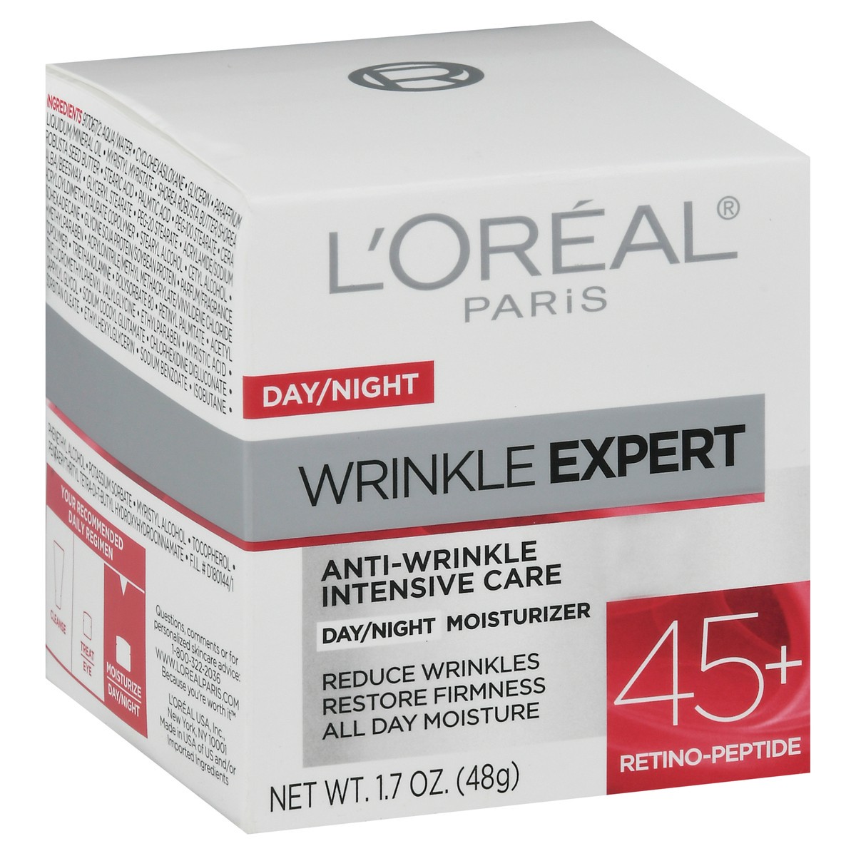 slide 8 of 9, L'Oréal Wrinkle Expert 45+ Retino-Peptide Day/Night Moisturizer 1.7 oz, 1.7 oz