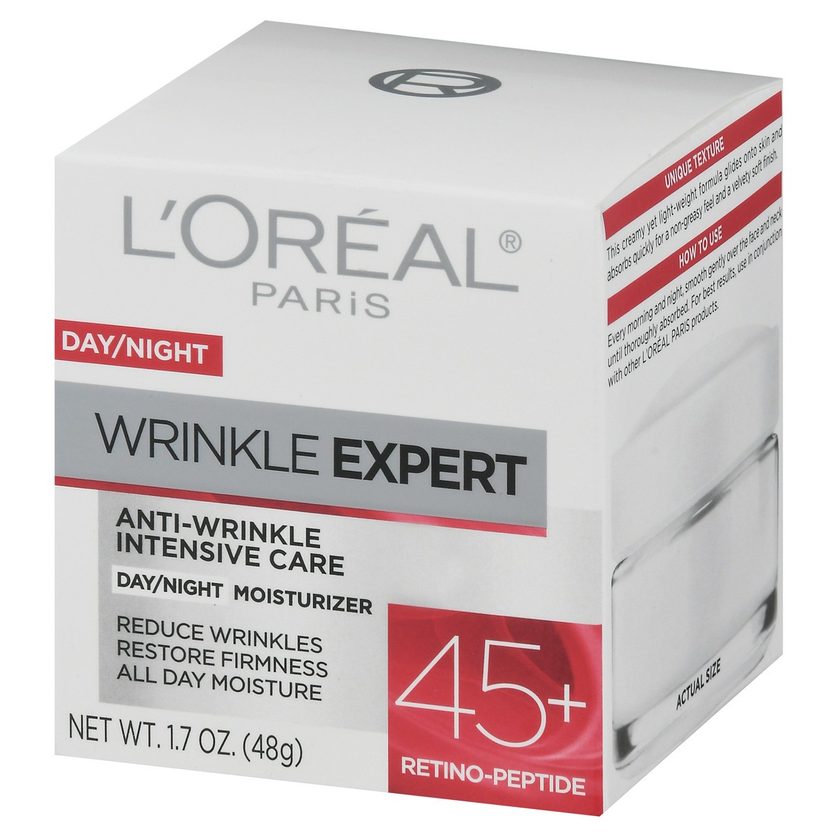 slide 7 of 9, L'Oréal Wrinkle Expert 45+ Retino-Peptide Day/Night Moisturizer 1.7 oz, 1.7 oz