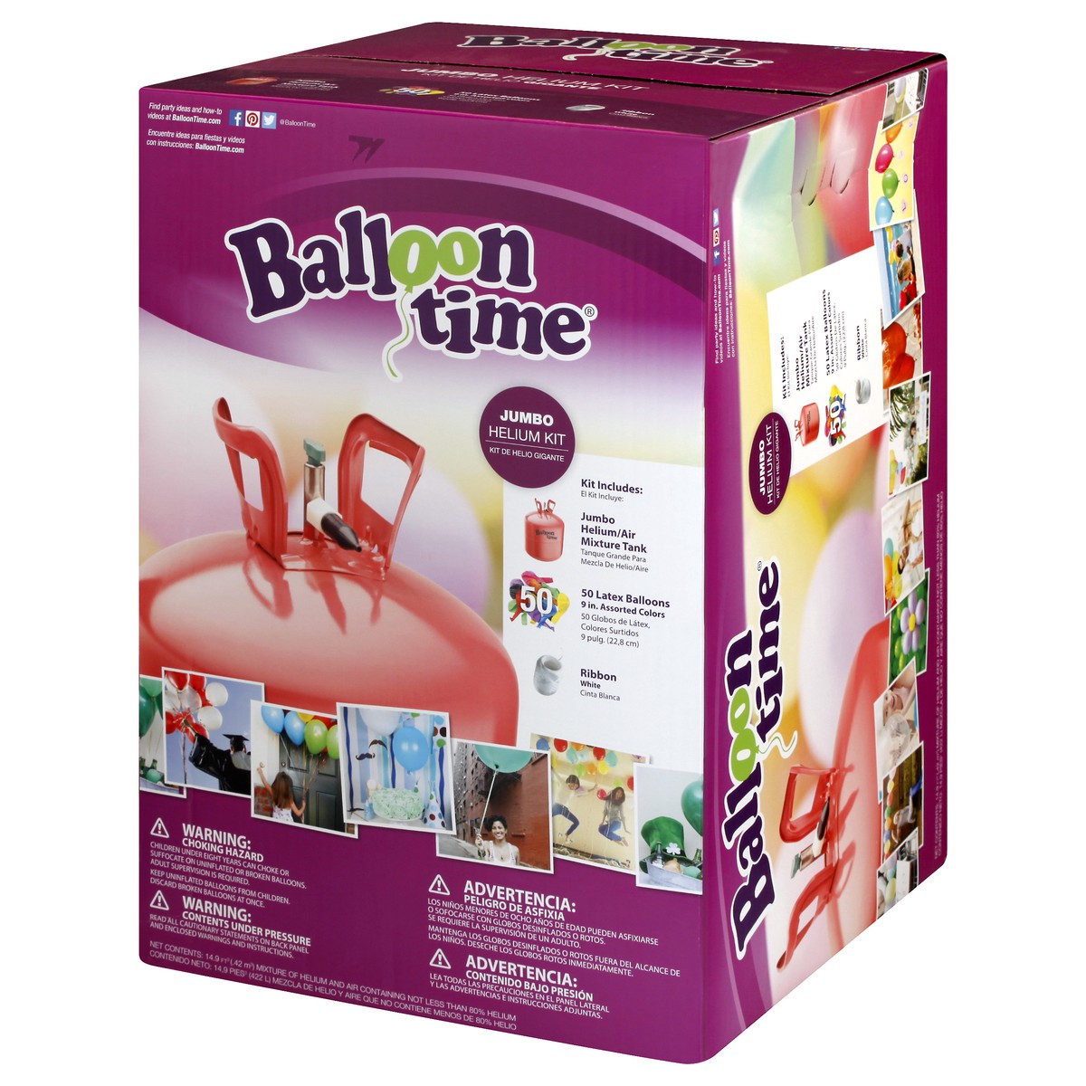 slide 3 of 9, Balloon Time Jumbo Helium Kit 1 ea, 1 ct