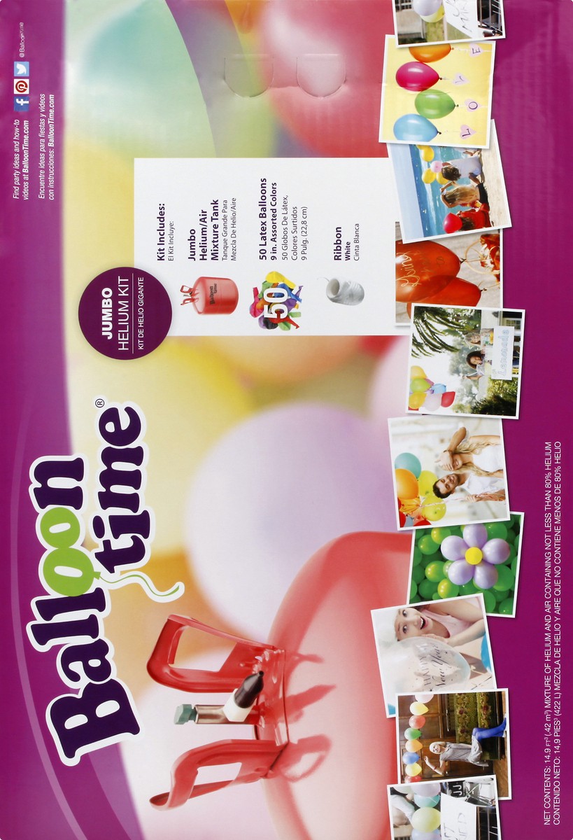 slide 2 of 9, Balloon Time Jumbo Helium Kit 1 ea, 1 ct