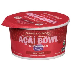 Sweet Nothings Organic No Added Sugar Berry Acai Acai Bowl 6 fl oz