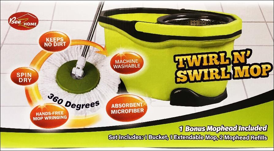 slide 1 of 1, Bee Z Home Bee Z Mop Twrl&Swrl Spn Syst, 1 ct
