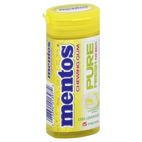 slide 1 of 1, Mentos Pure Fresh Cooler Lemonade Chewing Gum, 1.06 oz