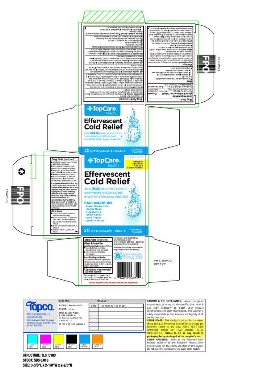 slide 2 of 16, TopCare Effervescent Cold Relief, 20 ct