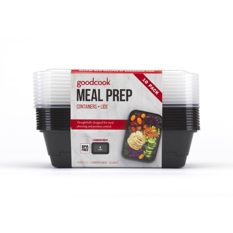 slide 4 of 8, Good Cook Meal Prep Containers, 10 ct