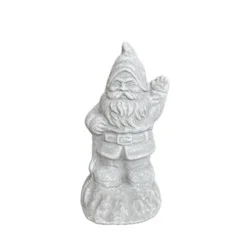Blue Orange Pottery Gnome Statue
