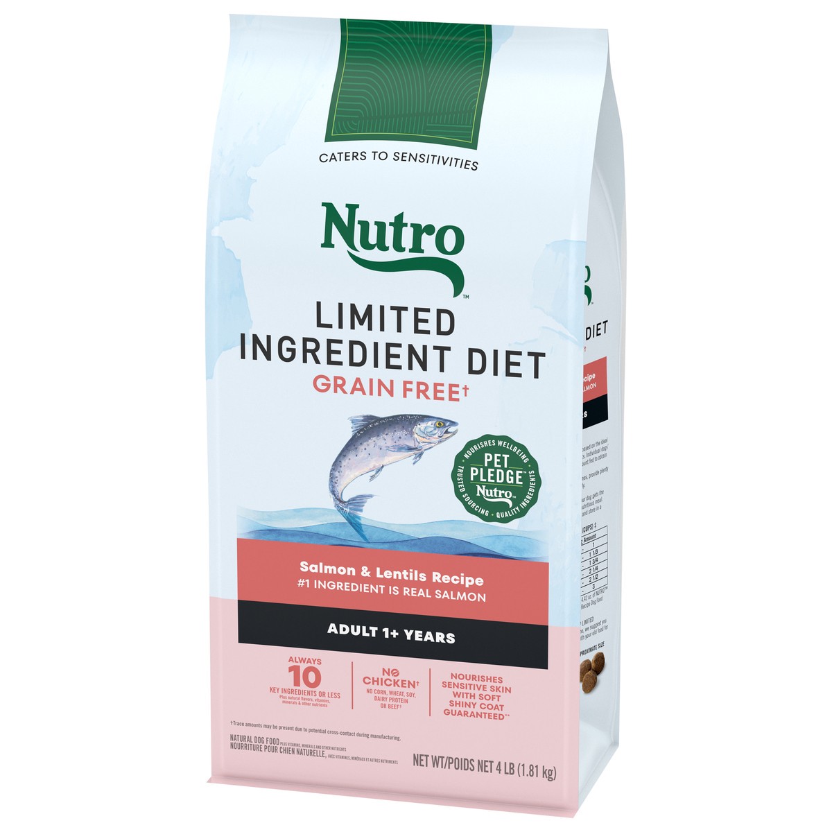 slide 2 of 4, Nutro Limited Ingredient Diet Adult Salmon & Lentils Recipe Dog Food 4 lb, 4 lb