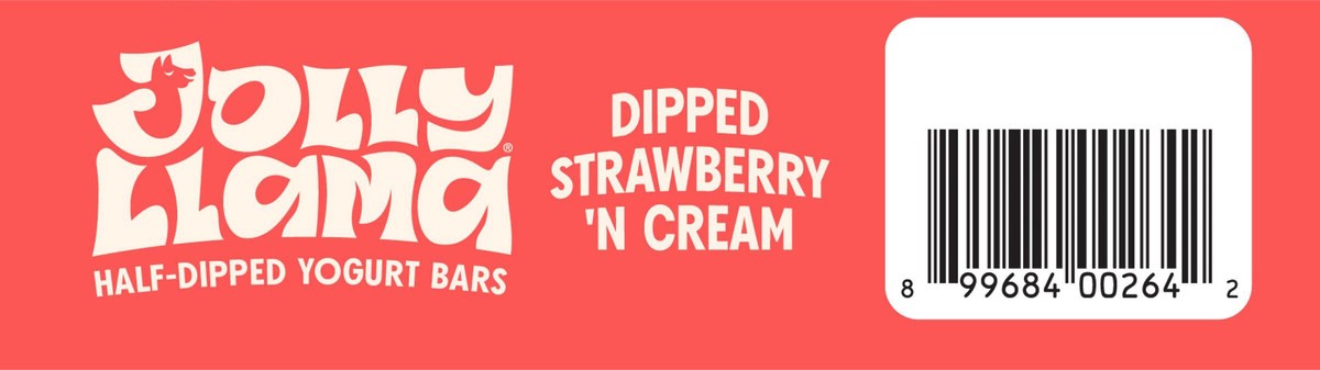 slide 11 of 11, Jolly Llama Half-Dipped Strawberry N Cream Yogurt Bars 4 Ea, 4 ct