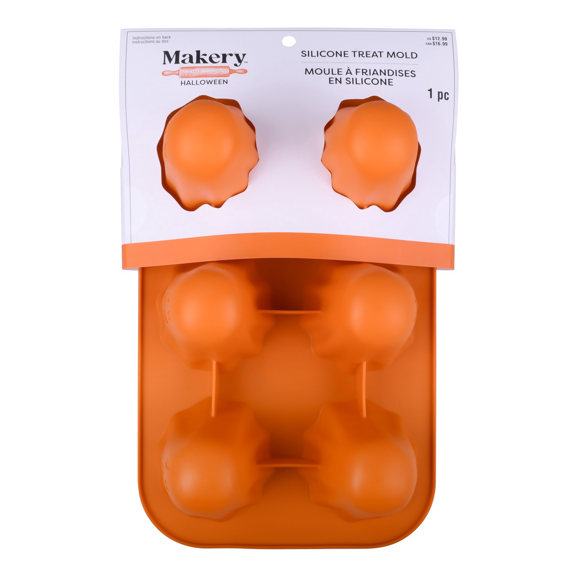 slide 3 of 4, 3d Ghost Silicone Treat Mold By Makery, 11 in x 1.18 in