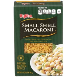 Hy-vee Enriched Macaroni Product, Small Shell Macaroni