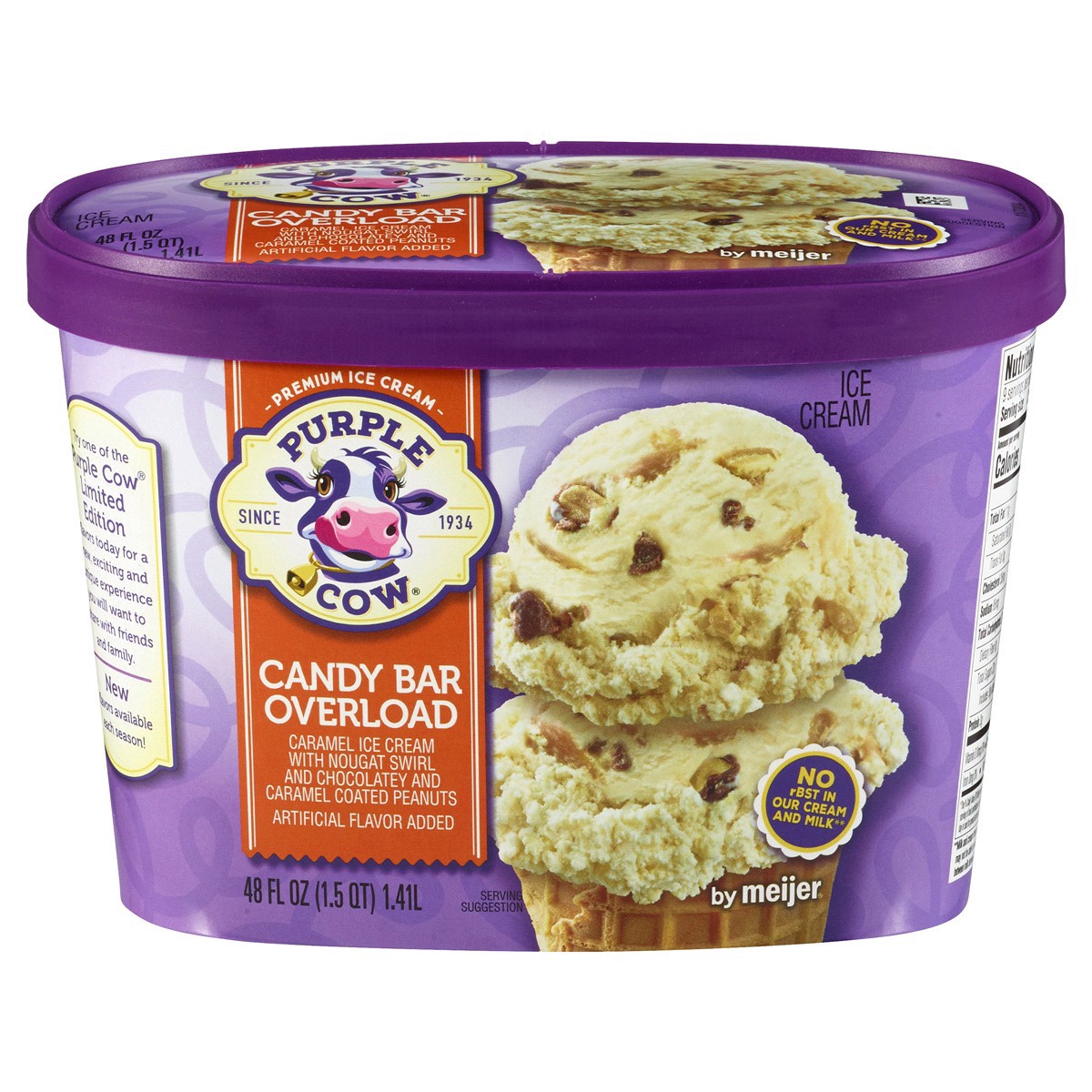 slide 1 of 9, Purple Cow Candy Bar Overload Ice Cream, 1.5 qt