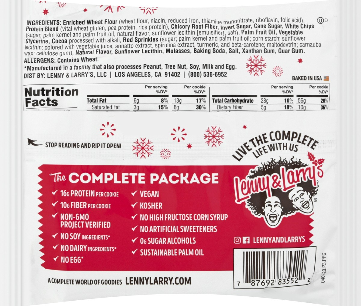 slide 13 of 13, Lenny & Larry's The Complete Cookie Peppermint Chocolate Cookie 4 oz, 4 oz
