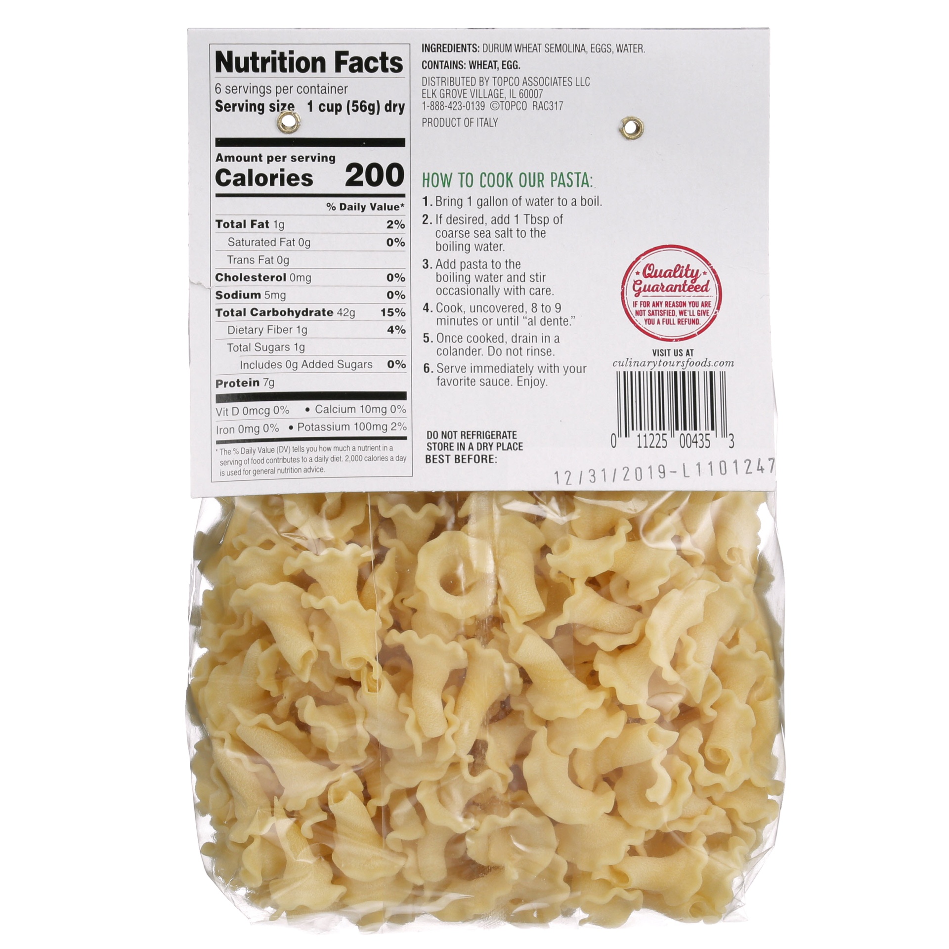 slide 5 of 6, Culinary Tours Campanelle Artisan Pasta, 12 oz