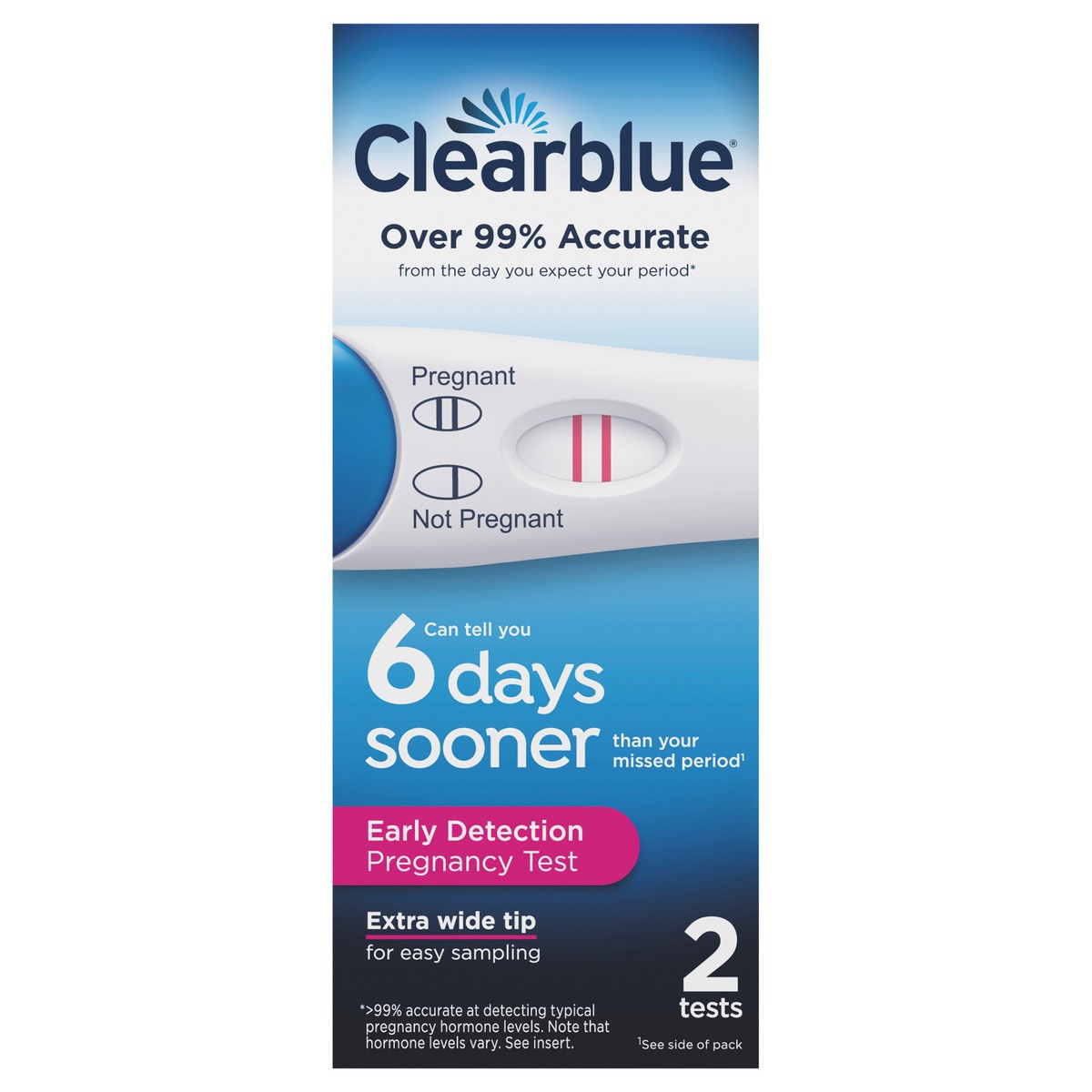 slide 1 of 7, Clearblue Early Detection Pregnancy Test, 2 count, 2 ct