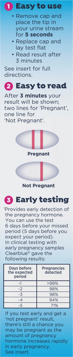 slide 6 of 7, Clearblue Early Detection Pregnancy Test, 2 count, 2 ct