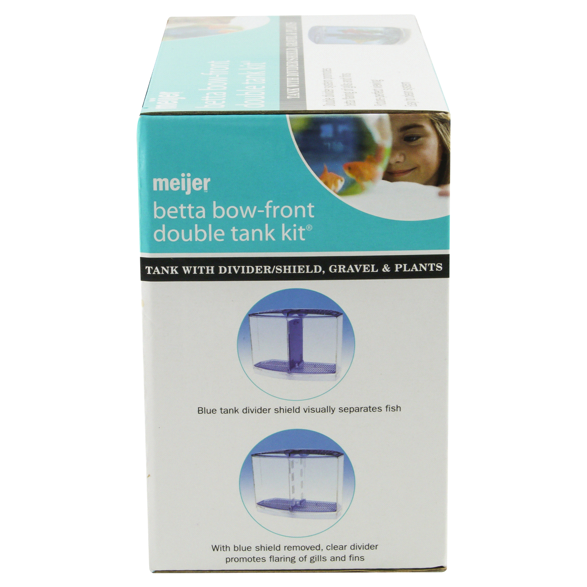 slide 2 of 5, Meijer Betta Bow-Front Double Tank Kit, 1 ct