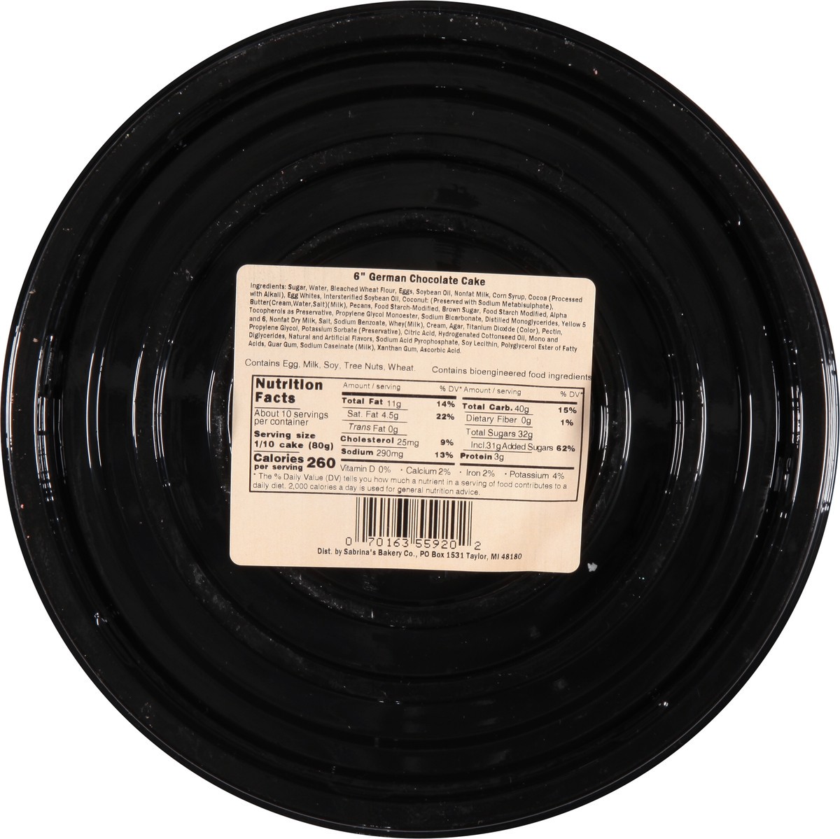 slide 9 of 13, Sabrina's 6 Inch German Chocolate Cake 28 oz, 28 oz