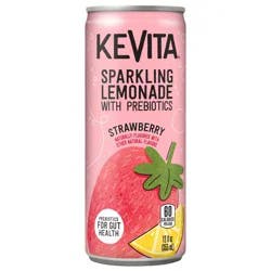 KeVita USDA Organic Probiotic Strawberry Lemonade Fruit Juice, 12 Fl Oz Can