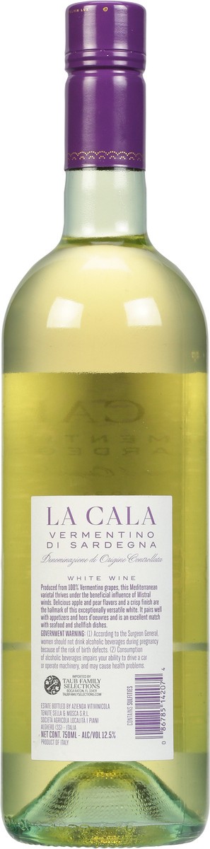 slide 6 of 7, La Cala Vermentino di Sardegna White Wine 750 ml, 750 ml