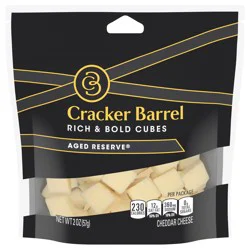 Cracker Barrel Aged Reserve Cheddar Cheese Cubes, 2 oz Pouch
