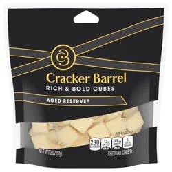 Cracker Barrel Aged Reserve Cheddar Cheese Cubes, 2 oz Pouch