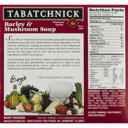 slide 3 of 9, Tabatchnick Barley & Mushroom Soup, 15 oz